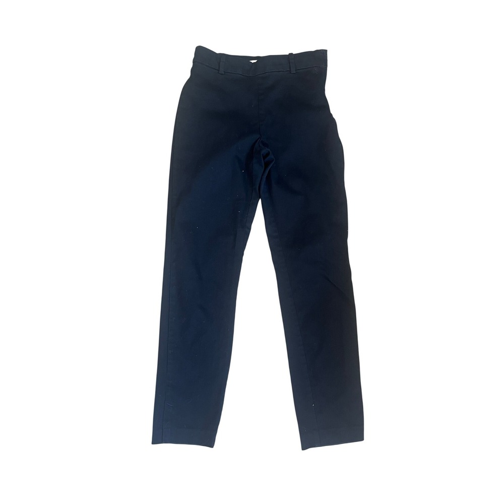 H&M Navy Blue‎ Slim Fit Chinos size 2 Ankle Trousers Office Chic Dark Academia
